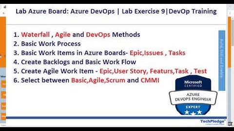 AZ 400 Lab: Azure Boards Basic and Agile Work Flow | Azure DevOps | TechPledge Consulting