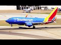 Southwest Airlines Flight 346 Boeing 737-7H4 N960WN Landing at Dallas Love Field From Lubbock