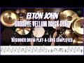 Elton John - Goodbye Yellow Brick Road - Beginner Drum Play-A-Long