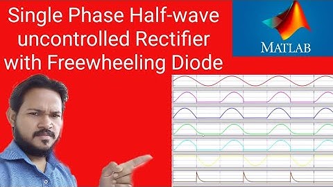 SINGLE PHASE HALF-WAVE UNCONTROLLED RECTIFIER WITH FREEWHEELING DIODE MATLAB SIMULINK