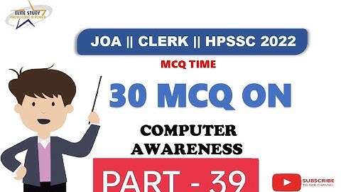 Computer MCQs || PART - 39 || JOA - 965 @EliteStudyOfficial
