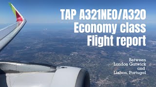 4K | 2022 TAP A321NEO/A320 Economy Class Flights between London Gatwick and Lisbon Portugal