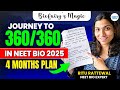 Score 360/360 in NEET BIOLOGY in 4 Months | 4 Month Master Plan for NEET 2025 | Ritu Rattewal