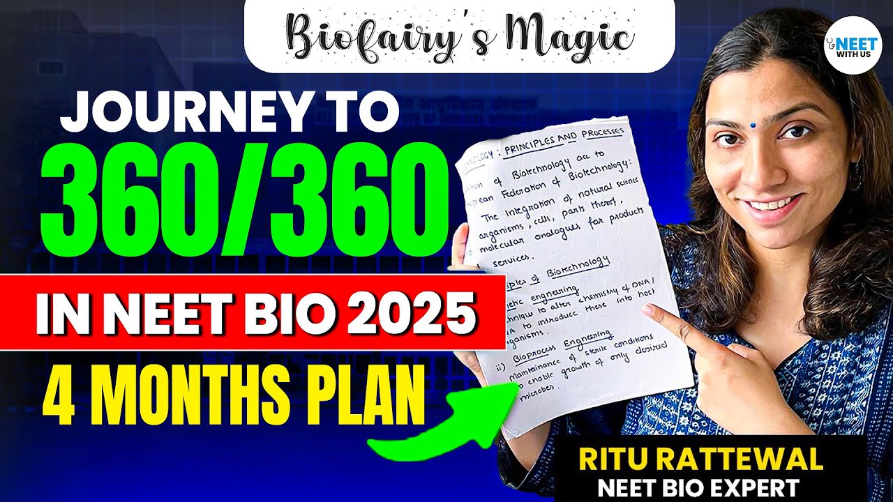 Score 360/360 in NEET BIOLOGY in 4 Months | 4 Month Master Plan for ...