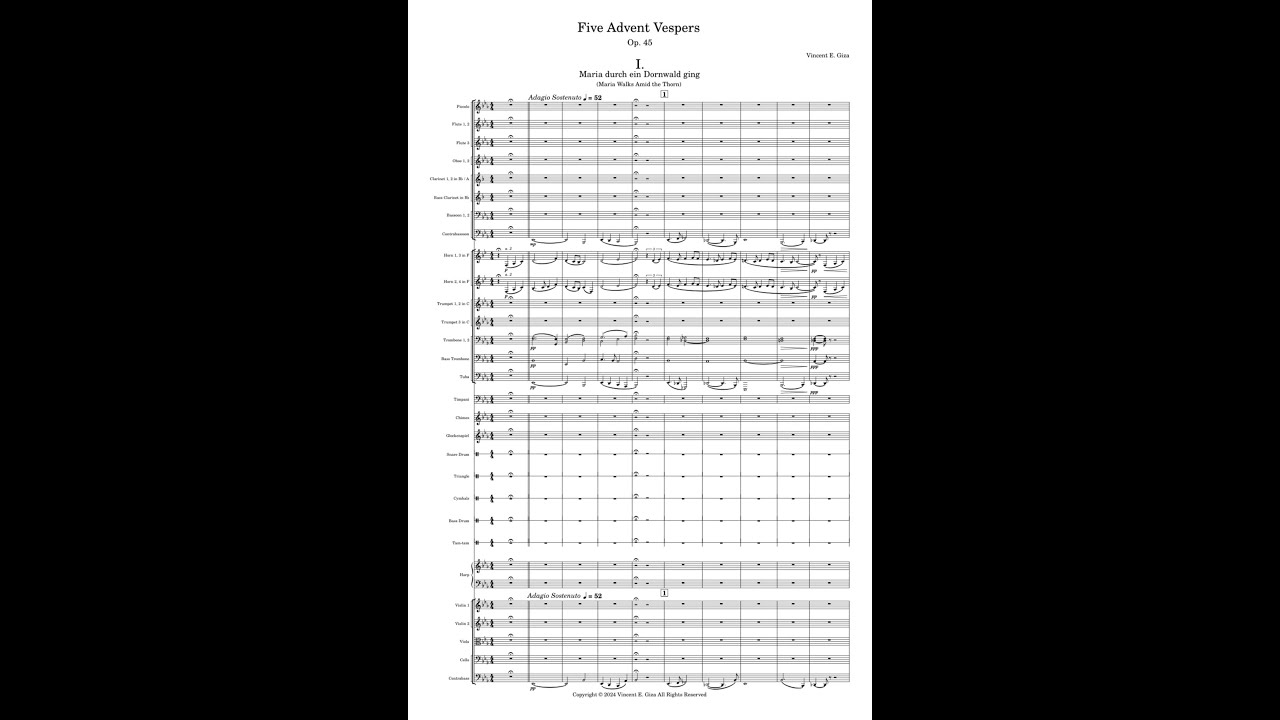 Vincent Giza - Five Advent Vespers Op. 45
