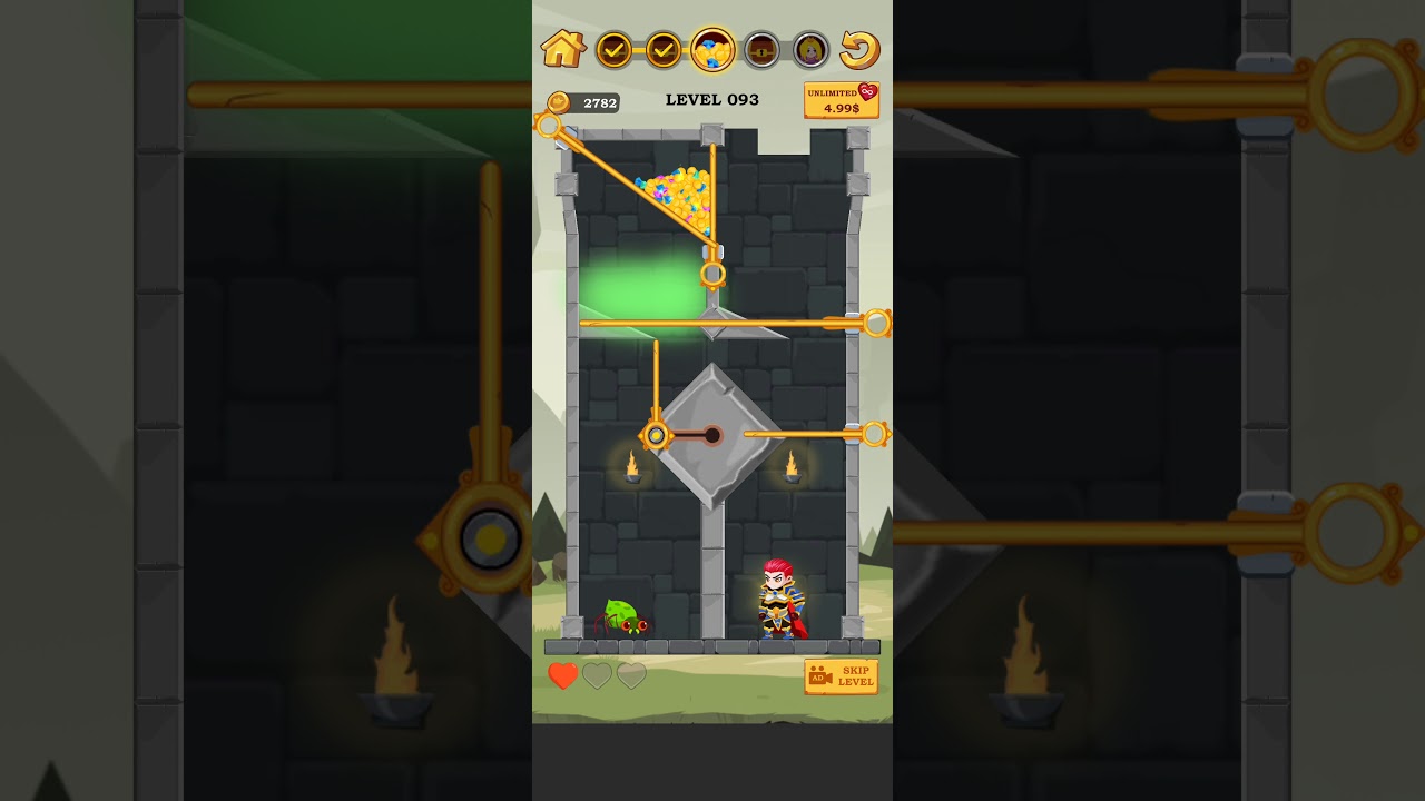 Hero Rescue Level 93-94  Android  gameplay / walkthrough solution
