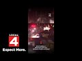 Car hits homes in fiery crash in Detroit