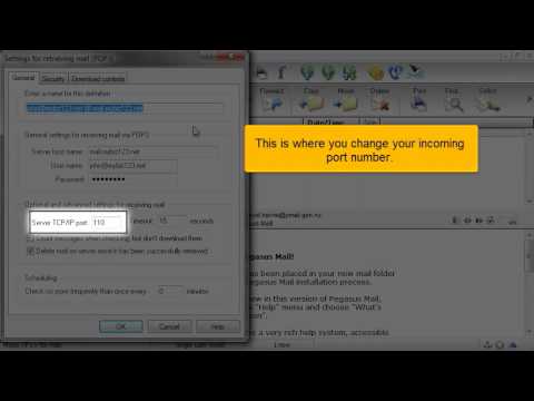 Configuring custom ports in Pegasus Mail | FastDot Cloud Hosting