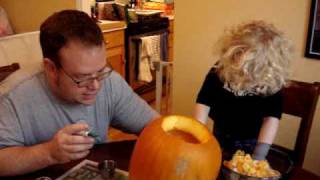 Making a Kitty Cat Halloween Pumpkin