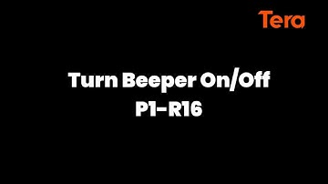 How to turn the beeper ON/OFF for Tera P1-R16 pagers?
