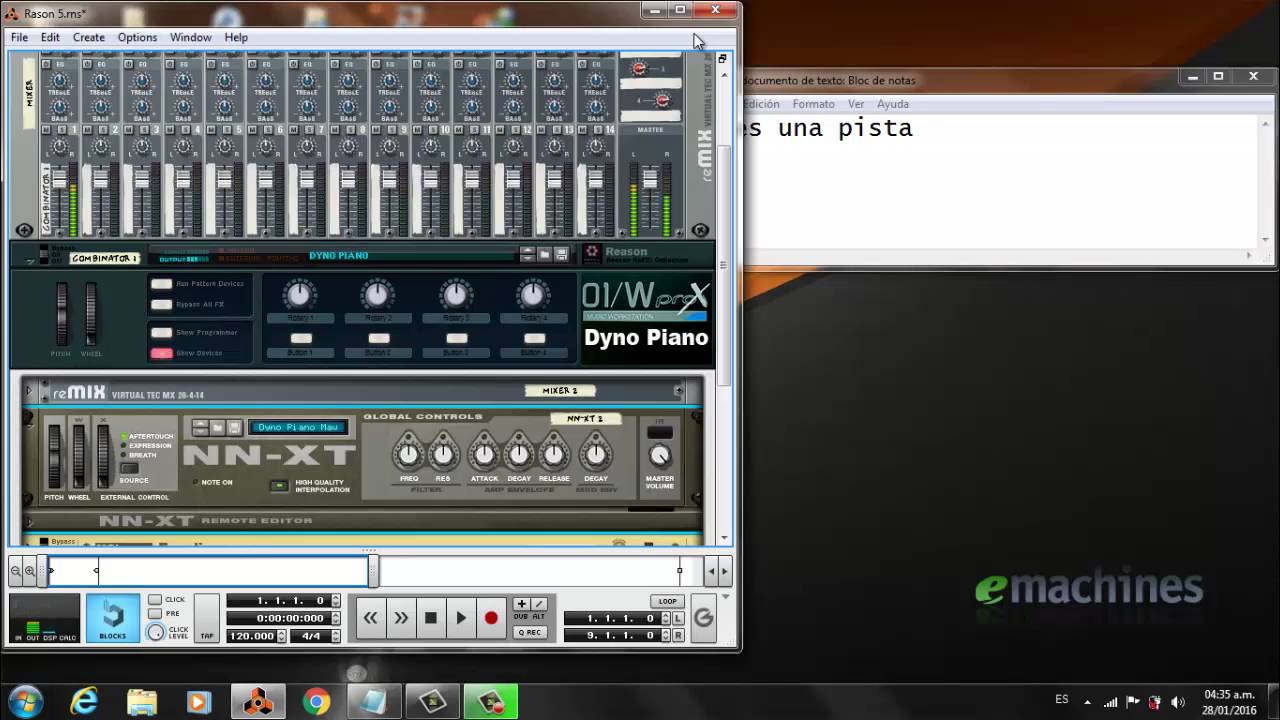 dyno piano para reason 5 YouTube