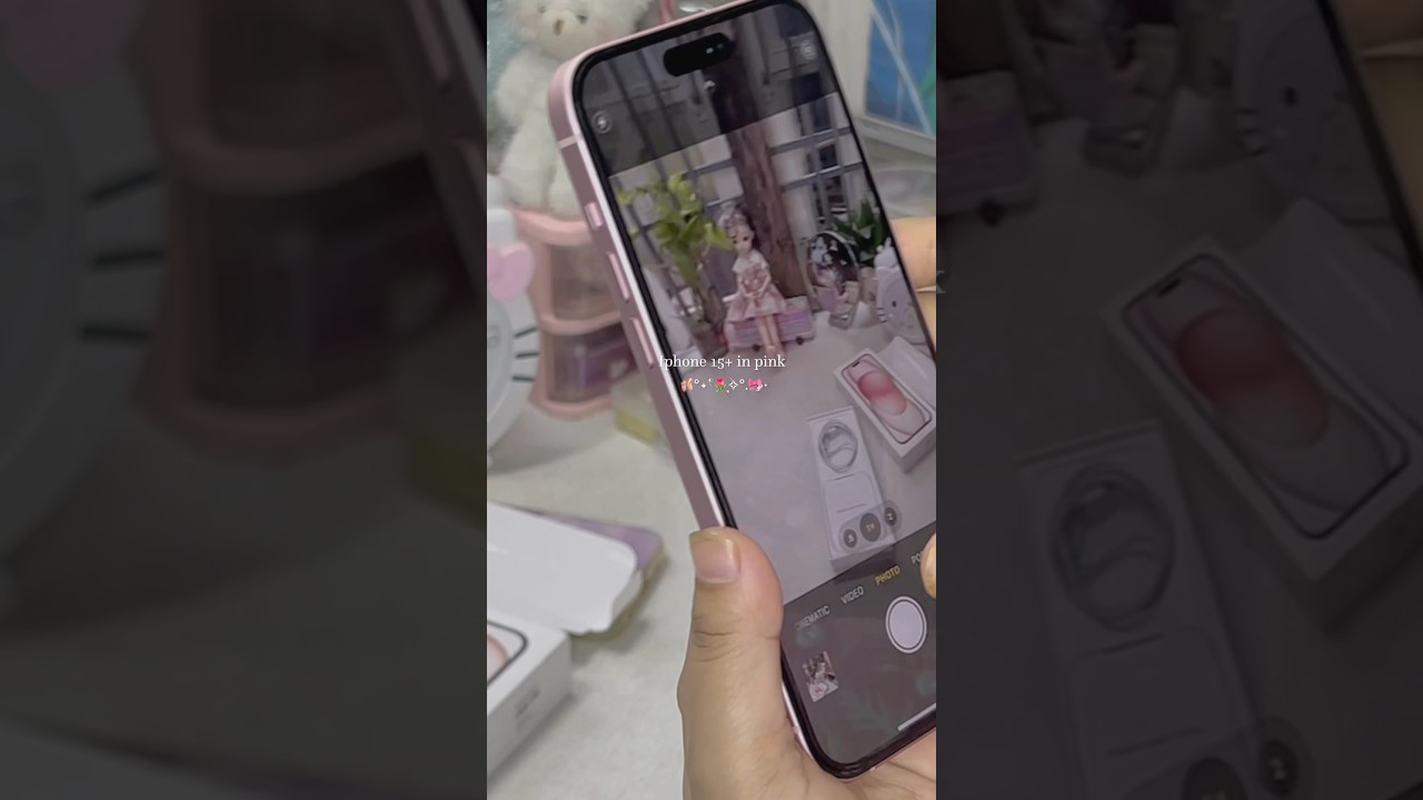 Iphone 15 plus (pink) unboxing🎀🥛🩰🌷