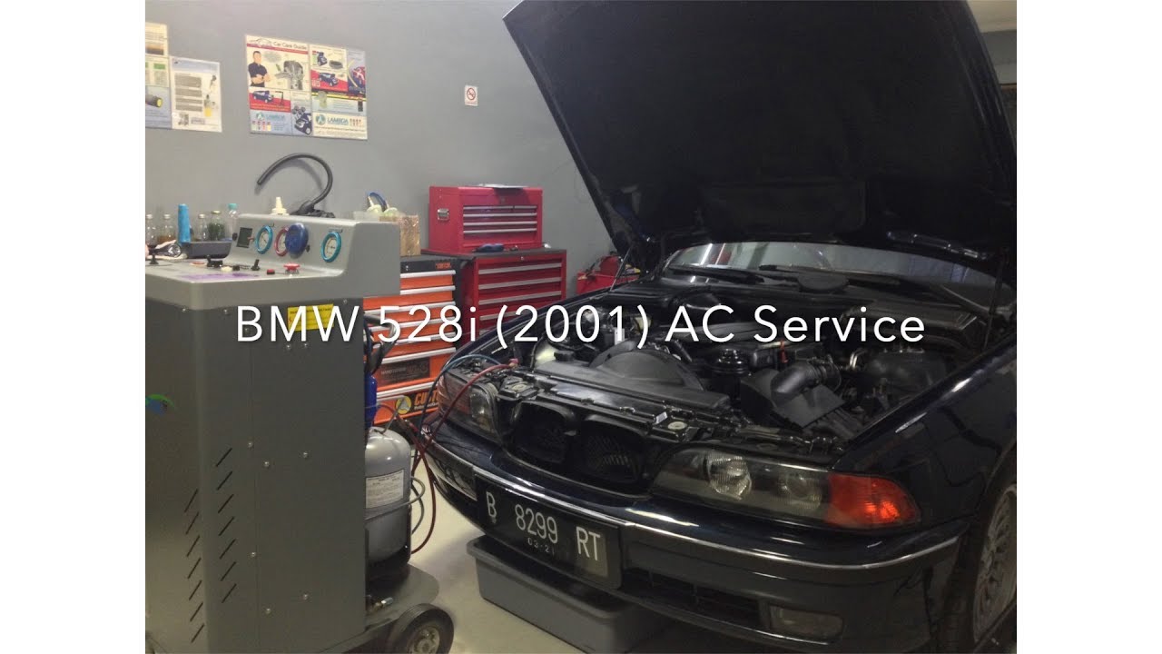 BMW 528i KoolTec AC Service process - YouTube