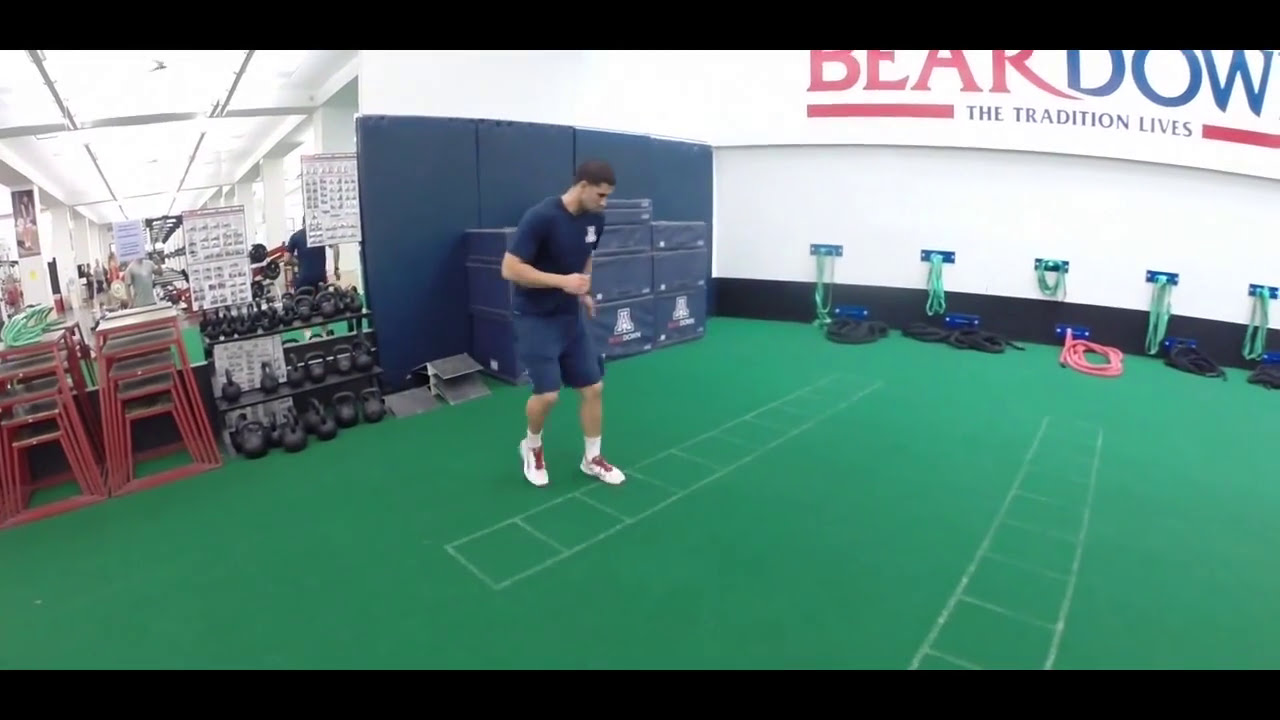 Agility Ladder Drills Lateral 1 Foot In 2 Out Exercise Demonstration
