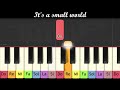 Apprendre its a small world la maison des poupes au piano trs facile pour enfantdbutant
