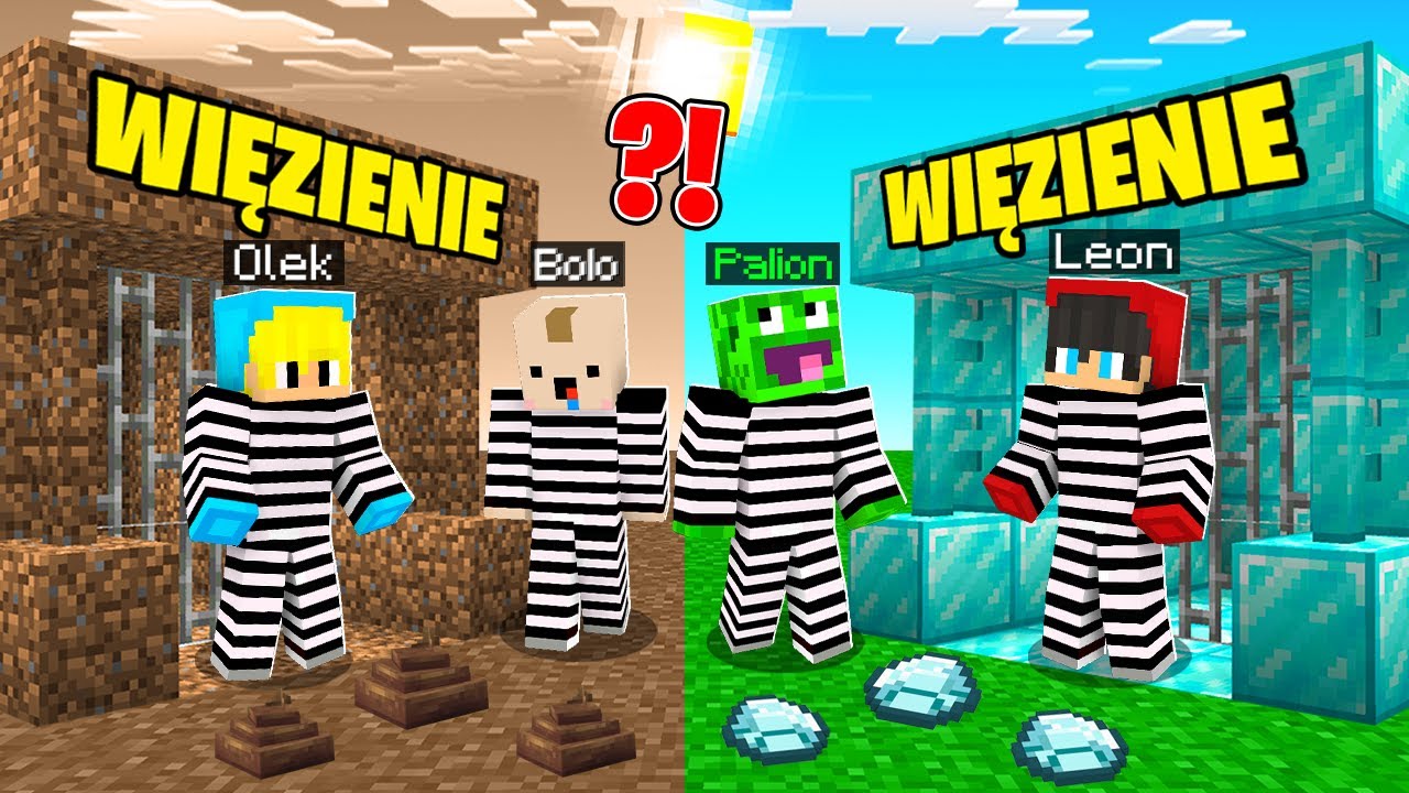 ZAMKNIĘTY w BOGATYM vs BIEDNYM WIĘZIENIU w Minecraft!