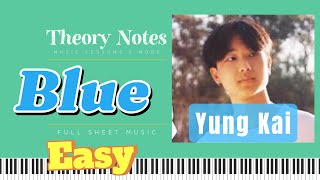 Yung Kai Blue EASY PIANO Tutorial with Sheet Music and Lyrics