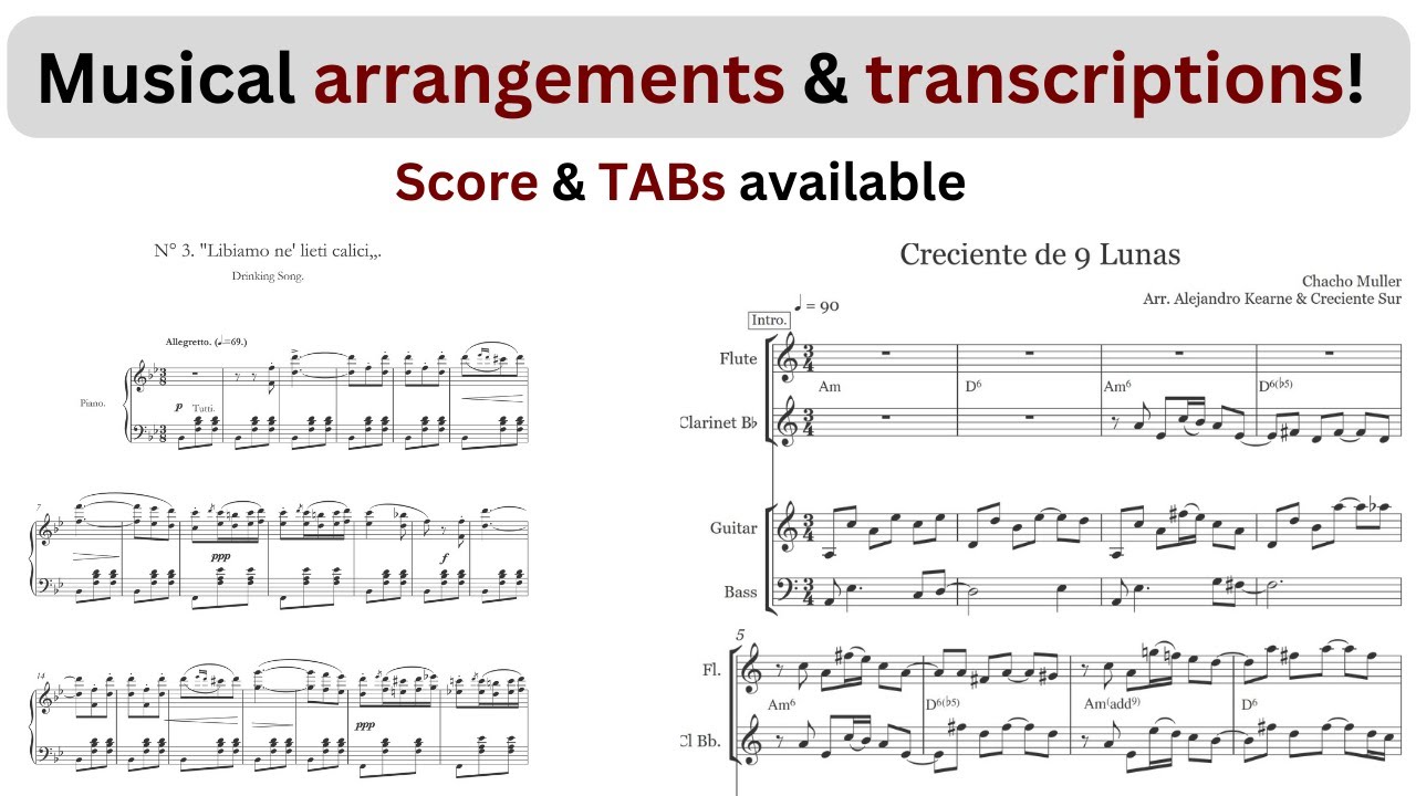 Custom musical arrangements or transcriptions | Request yours here!