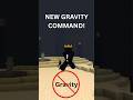HOW TO CHANGE GRAVITY IN MINECRAFT #minecraft #minecraftshorts #commands