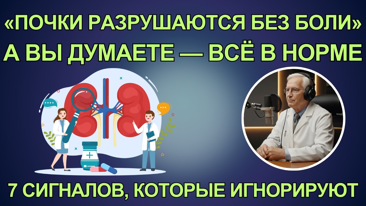 Почки молчат до 70% разрушения! 7 сигналов, которые нельзя игнорировать | БАБУШКИНЫ РЕЦЕПТЫ
