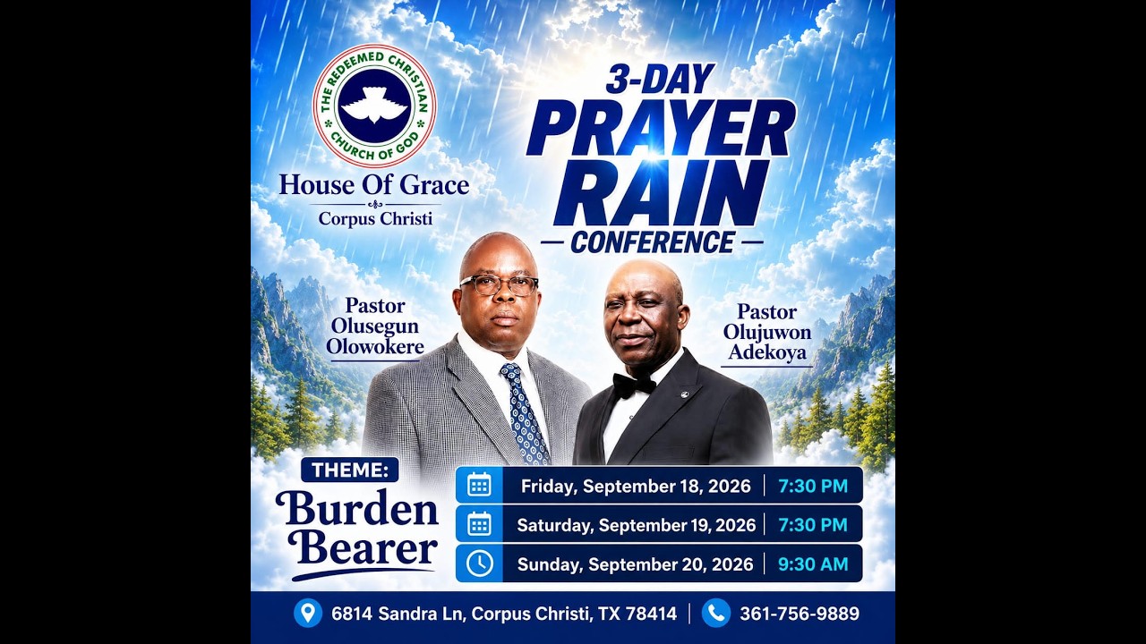RCCG - House of Grace | Corpus Christi | Day Two | Prayer Rain | 09-19-2026