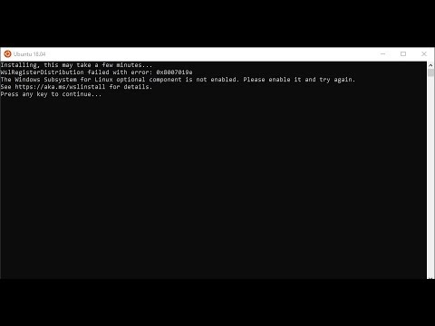 How to Solve Linux Component is Not Enabled | WslRegsiterDistribution Failed with Error in Ubuntu