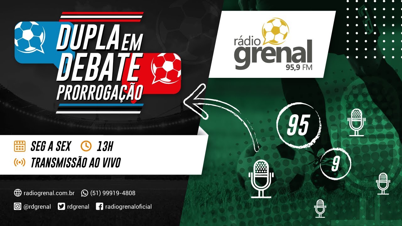 RÁDIO GRENAL AO VIVO DUPLA EM DEBATE PRORROGAÇÃO 04/09/2023 YouTube