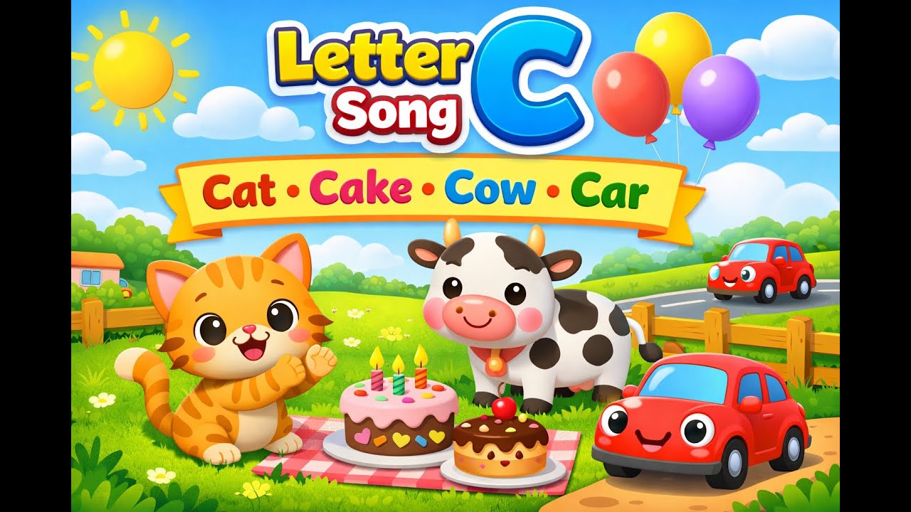 Letter C Song | C for Car 🚗 | ABC Learning for Kids