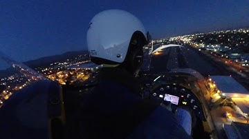 American Ranger (AR-1) touching down few minutes before this would have been a legal night landing