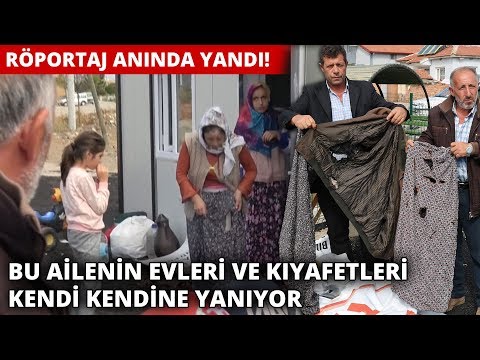 Bu ailenin evleri ve kıyafetleri kendi kendine yanıyor... Röportaj anında yandı!