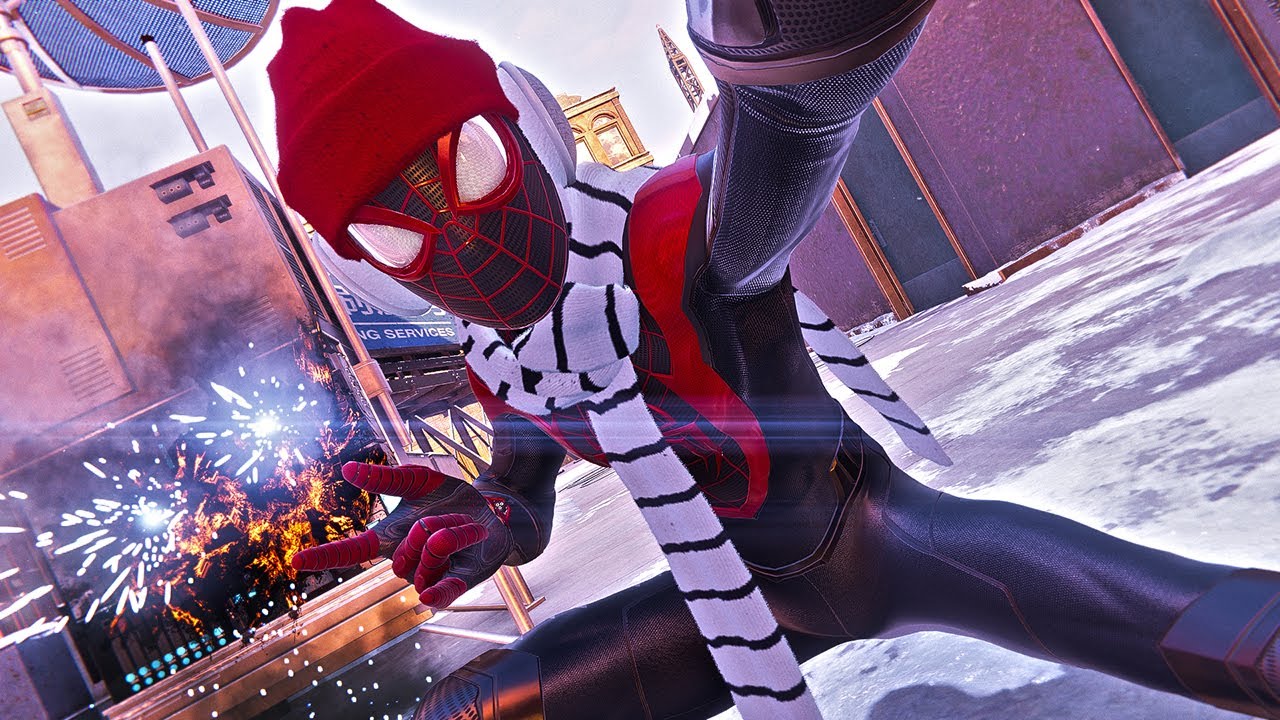 Spider-Man Miles Morales - Free Roam Swinging & Combat Gameplay - YouTube