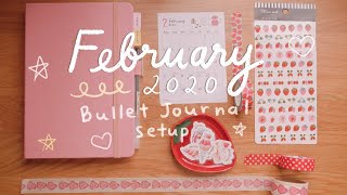 February 2020 Bullet Journal Setup (Strawberry Theme) 🍓 | Rainbowholic