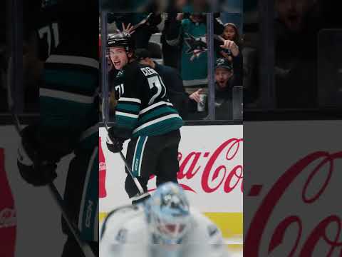 Celebrini puts it home!  #hockey #nhl #sharks