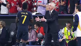 Vinicius Junior reactions vs Bayern Munich