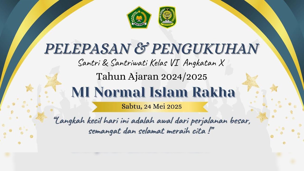 PELEPASAN & PENGUKUHAN SANTRI & SANTRIWATI KELAS VI ANGKATAN X TAHUN 2024/2025 MI NORMAL ISLAM RAKHA