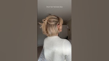 Short hair hairstyle idea ✨👱‍♀️ #hairtutorial #hairstyle #shorthairstyles