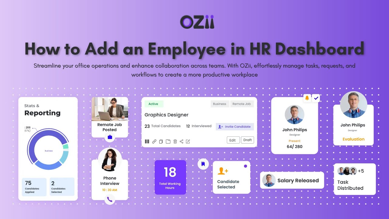 How to Add an Employee | OZii HR Dashboard - YouTube