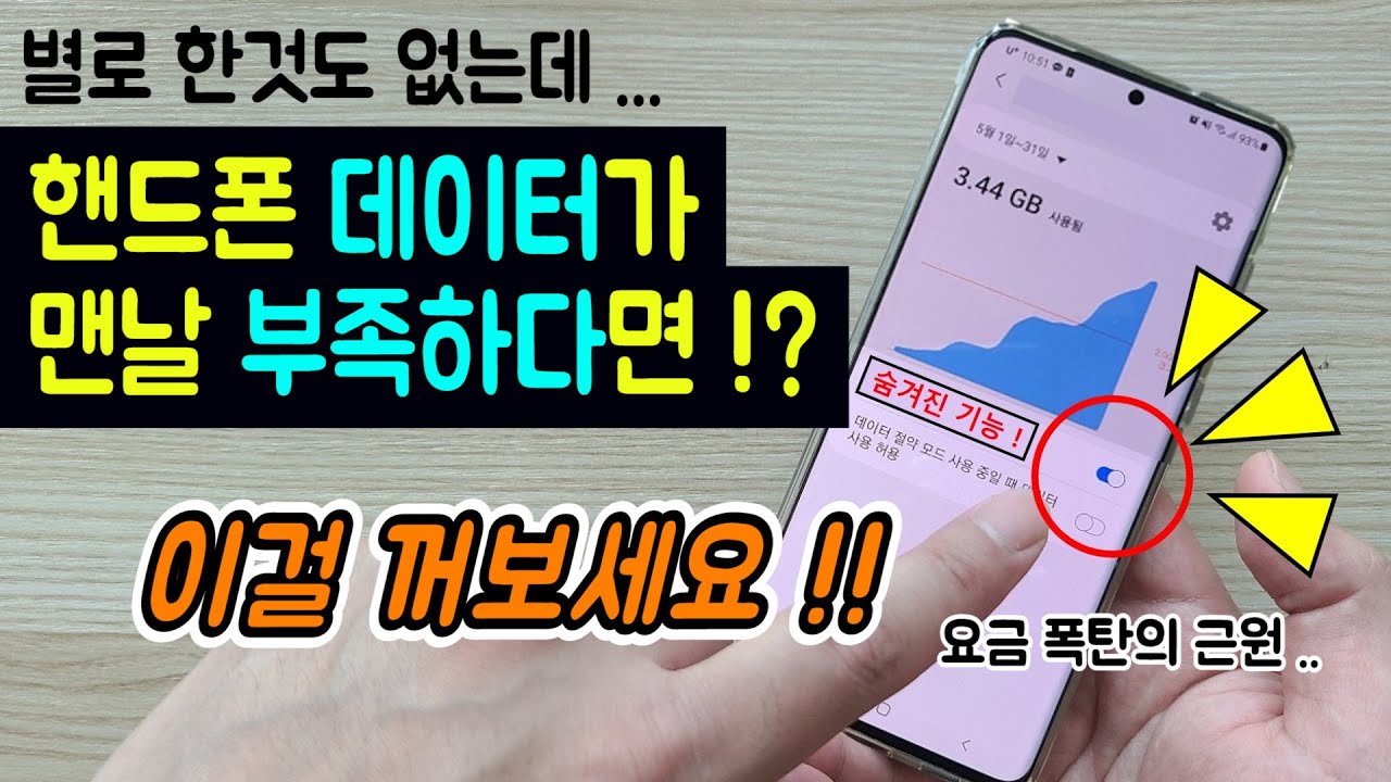 핸드폰 데이터 요금 아끼는 5가지 방법 (요금 폭탄 방지! 데이터 절약 모드)