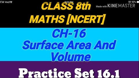Ch.16 Surface Area And Volume || Practice Set 16.1 ||Class 8th (ncert)