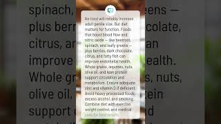 Which foods can support healthy penile function and size?