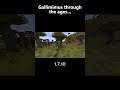 Gallimimus through the ages of Minecraft!