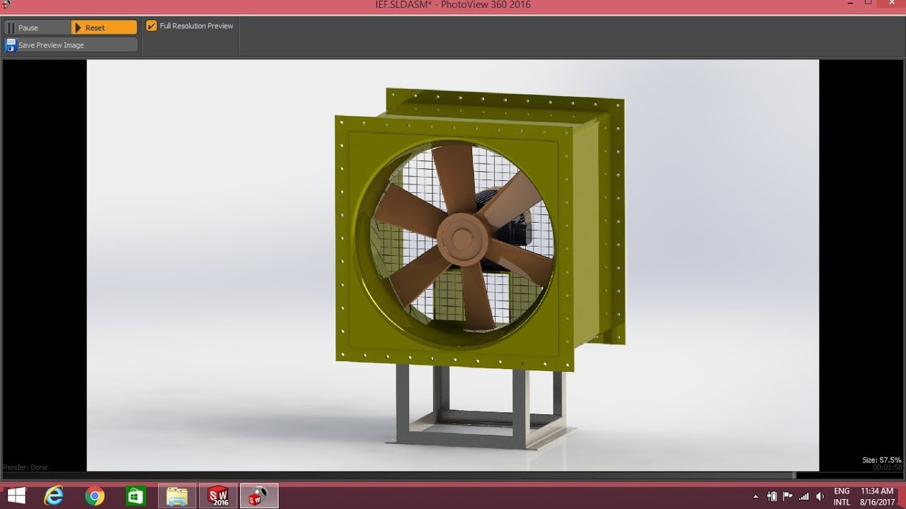 SOLIDWORKS Tutorial Project IEF Industrial Exhaust Fan Assembly Part 5 YouTube