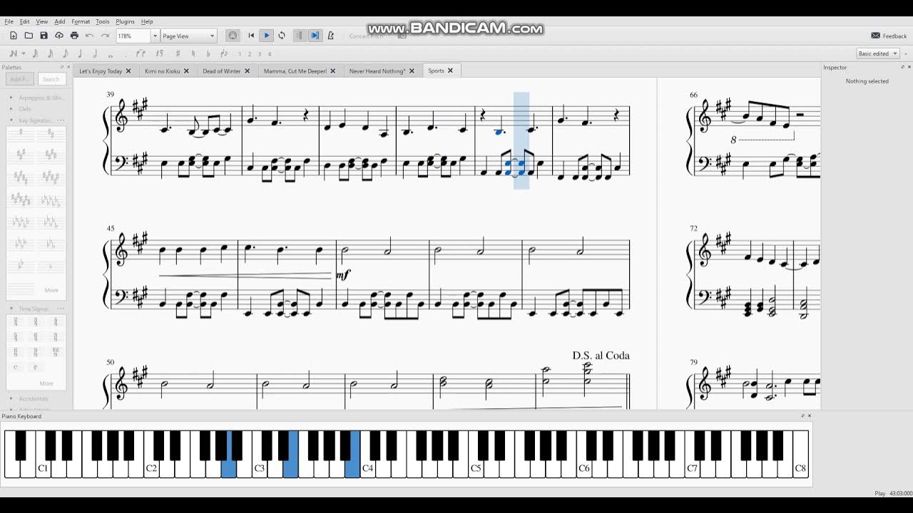 Sports Beach Bunny Piano arrangement YouTube