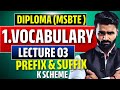 Vocabulary | Lecture 03 | Prefix and Suffix | Diploma | K Scheme | Pradeep Giri Sir