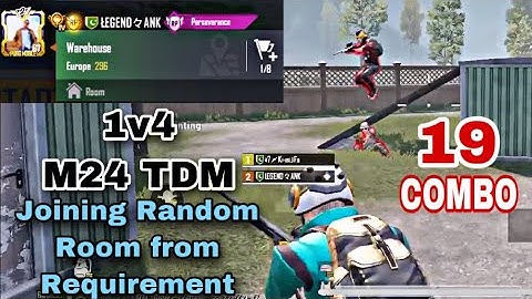 Joined a Random Room From Requirements | Played 1v4 M24 with them | 19 COMBO 🔥