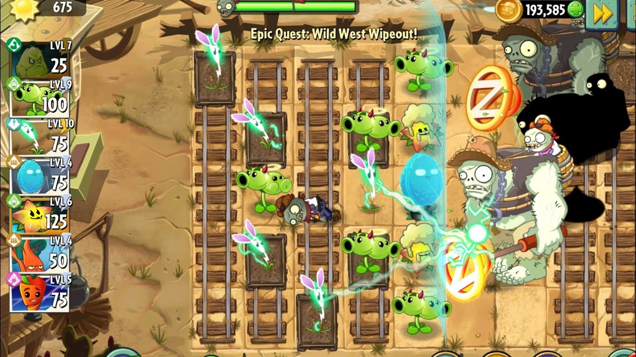 Plants vs Zombies 2 .. Play Extra Hard Wild West Levels.. 5 - 8 !! 