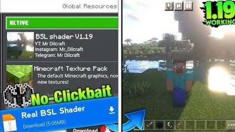 Real Bsl Shader for Minecraft pe 1.19 || Bsl In Mcpe ( Render Dragon Support )