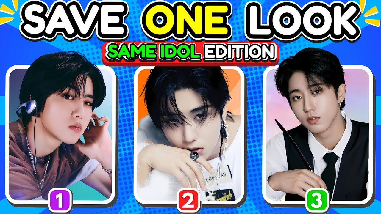 SAVE ONE LOOK - MOST POPULAR K-POP MALE IDOL👀✨| K-Pop Quiz Game 2025