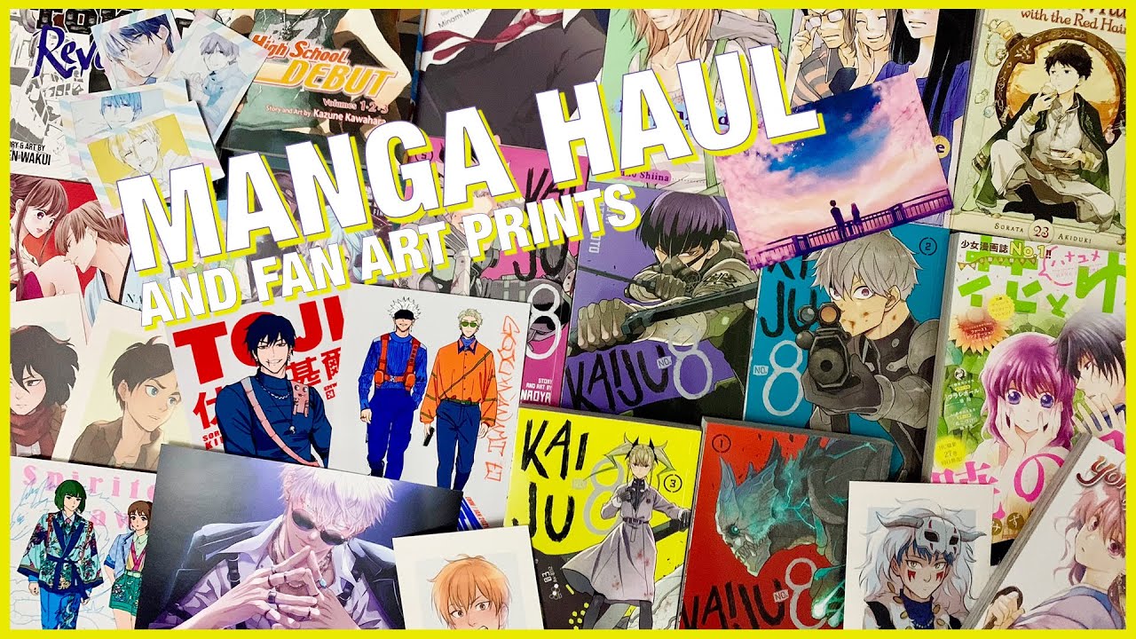 Feb/March Manga Haul & RightStuf Unboxing (and a bunch of fan art prints!!)