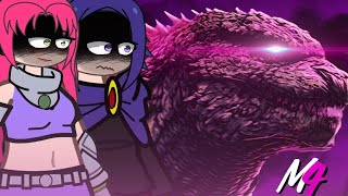👑🐊 Teen Titans Go Reacts to Godzilla || King of the Monsters || (M4rkin) |As| - Eric Gacha Ofc